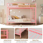 COZONY Twin Over Twin Bunk Bed, Heavy Duty Metal Frame Full Length Guardrails 400 LBS Capacity
