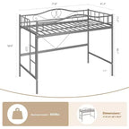 COZONY Twin Over Twin Bunk Bed, Heavy Duty Metal Frame Full Length Guardrails 400 LBS Capacity