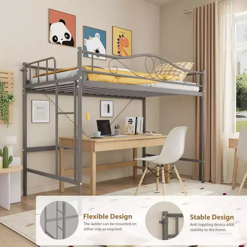 COZONY Twin Over Twin Bunk Bed, Heavy Duty Metal Frame Full Length Guardrails 400 LBS Capacity