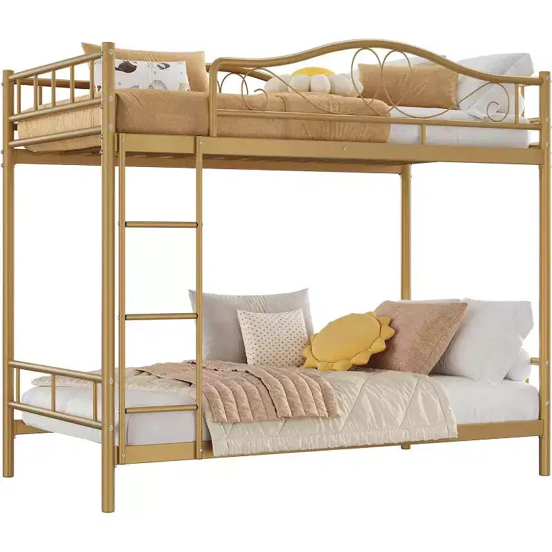 COZONY Twin Over Twin Bunk Bed, Heavy Duty Metal Frame Full Length Guardrails 400 LBS Capacity