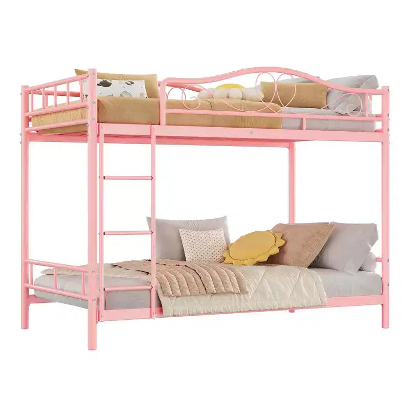 COZONY Twin Over Twin Bunk Bed, Heavy Duty Metal Frame Full Length Guardrails 400 LBS Capacity