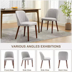 Wooden Dining Chairs, Modern Fabric Side Dinner Chair, Upholstered, for Kitchen, Dining Room, Restaurant