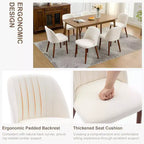 Wooden Dining Chairs, Modern Fabric Side Dinner Chair, Upholstered, for Kitchen, Dining Room, Restaurant