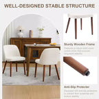 Wooden Dining Chairs, Modern Fabric Side Dinner Chair, Upholstered, for Kitchen, Dining Room, Restaurant