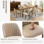 Wooden Dining Chairs, Modern Fabric Side Dinner Chair, Upholstered, for Kitchen, Dining Room, Restaurant