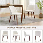 Wooden Dining Chairs, Modern Fabric Side Dinner Chair, Upholstered, for Kitchen, Dining Room, Restaurant