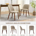Wooden Dining Chairs, Modern Fabric Side Dinner Chair, Upholstered, for Kitchen, Dining Room, Restaurant