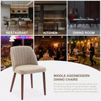 Wooden Dining Chairs, Modern Fabric Side Dinner Chair, Upholstered, for Kitchen, Dining Room, Restaurant