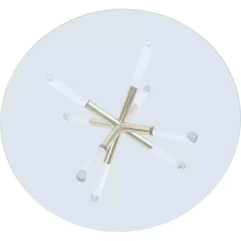 Meridian Furniture,Mercury Acrylic/Gold Dining Table