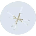 Meridian Furniture,Mercury Acrylic/Gold Dining Table
