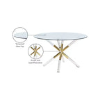 Meridian Furniture,Mercury Acrylic/Gold Dining Table
