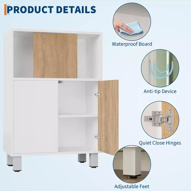 Storage Sideboard Buffet Cabinet with Sliding Doors Adjustable Shelves,Floor Standing Display Cabinet, Bookshelf for Living Room