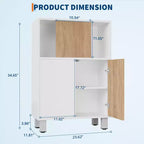 Storage Sideboard Buffet Cabinet with Sliding Doors Adjustable Shelves,Floor Standing Display Cabinet, Bookshelf for Living Room