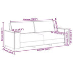 vidaXL 2 Piece Sofa Set with Cushions Black Velvet