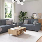 vidaXL 2 Piece Sofa Set with Cushions Black Velvet