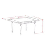 HomeStock 3-Piece Black and Cherry Finish Solid Wood Top With Dropleaf Dining Table Set