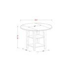 HomeStock 3-Piece Buttermilk and Cherry Finish Round Solid Wood Top Dining Table Set