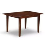 HomeStock 5-Pc Mahogany Finish Solid Wood Top - Rectangular Dining Room Set with Butterfly Leaf - Seats 4