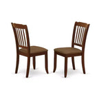 HomeStock 5-Pc Mahogany Finish Solid Wood Top - Rectangular Dining Room Set with Butterfly Leaf - Seats 4