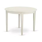 Round Kitchen Table Set 5 Piece - 42 Inch Table & 4 Parsons Chairs - Rustic Dining Room Set