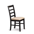 HomeStock 7-Piece Square Cappuccino Finish Solid Wood Top Dining Table with 6-Chairs