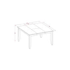 HomeStock 7-Piece Square Cappuccino Finish Solid Wood Top Dining Table with 6-Chairs