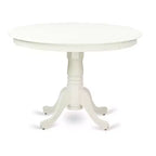 HomeStock 3-Pc Linen White Finish Solid Wood Top-Dining Room Set-Seats 4