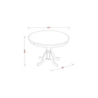 HomeStock 3-Pc Linen White Finish Solid Wood Top-Dining Room Set-Seats 4