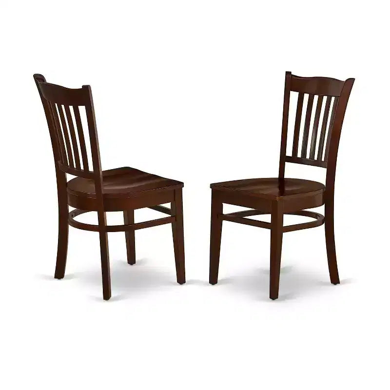 3-Piece Mahogany Finish Solid Wood Top - Dining Room Set - Seats 4