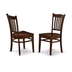 3-Piece Mahogany Finish Solid Wood Top - Dining Room Set - Seats 4