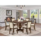 HomeStock 3-Piece Sand Blasted Black Finish Solid Wood Top Dining Table with 2-Chairs