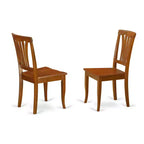 3-Piece Saddle Brown Finish Solid Wood Top - Dining Room Set - Seats 4
