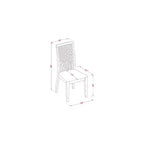 HomeStock 3-Pc Linen White Finish Rectangular Solid Wood Top With Dropleaf Dining Table Set