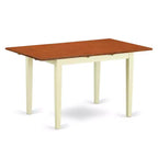 5-Piece Buttermilk and Cherry Solid Wood Top - Rectangular Dining Room Set - Seats 4