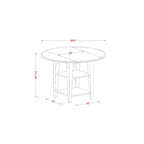 HomeStock 3-Piece Black and Cherry Finish Round Solid Wood Top Dining Table Set