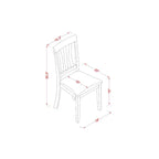 HomeStock 3-Piece Black and Cherry Finish Round Solid Wood Top Dining Table Set