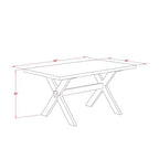 7-Piece Distressed Jacobean Finish Solid Wood Top Dining Table with 6 Chairs with