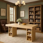 Large Double-Sided Storage - 63-Inch Rectangular Wood Dining Table, Accommodates 6, Sturdy & Easy to Assemble, for Dining Room or Office