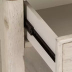 Liberty Furniture,Farmhouse Reimagined End Table with Basket in Antique White w/ Chestnut Top