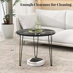 Costway Faux Marble Coffee Table with Metal Legs for Living Room Office Black