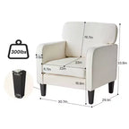 MAYEERTY Reading Chair with Armrest and Backrest Comfy Lounge Chair for Bedroom Waiting Room Reception Room