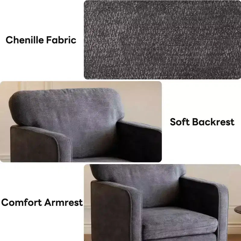 MAYEERTY Reading Chair with Armrest and Backrest Comfy Lounge Chair for Bedroom Waiting Room Reception Room