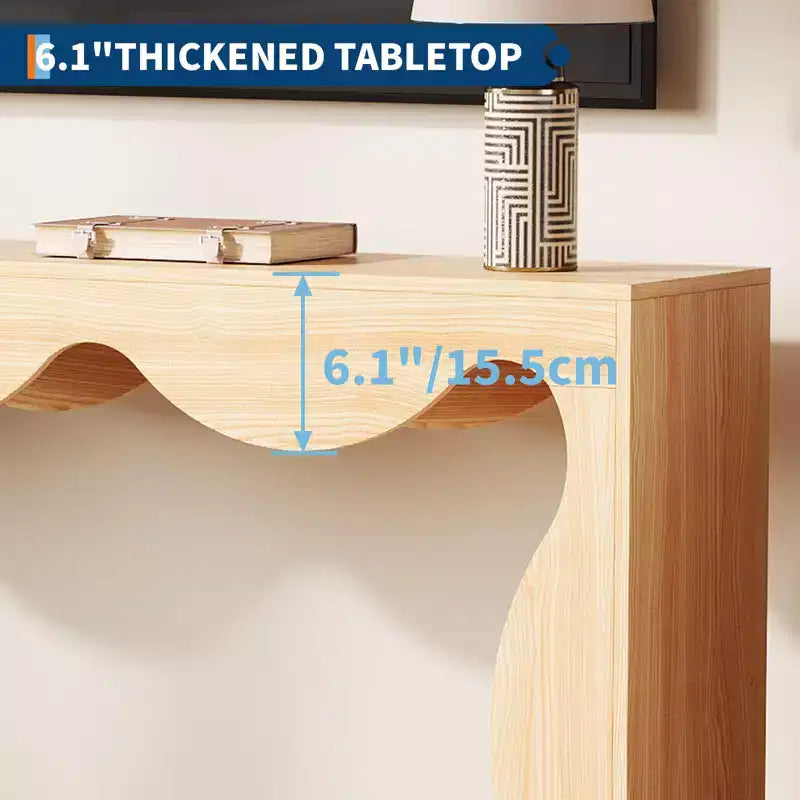 63 Inches Farmhouse Console Table with Storage, Wood Sofa Table, Narrow Console Stand for Entryway Living Room