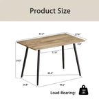 GDFStudio Freya Modern Wooden Dining Table