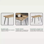 GDFStudio Freya Modern Wooden Dining Table