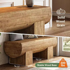 Lantine Solid Wood 47 Entryway Bench, Farmhouse End of Bed Bench, Entry Bench Seat for Bedroom, Living Room, Hallway