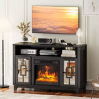 Karl Home Fireplace TV Stand for 60 Inch TV Modern Entertainment Center with Glass Door Storage Cabinet