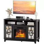 Karl Home Fireplace TV Stand for 60 Inch TV Modern Entertainment Center with Glass Door Storage Cabinet