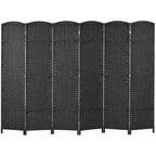Paravent Pliant 6 Panneaux 1,7 m de Hauteur Écran d'Intimité Séparateur de Pièce Autoportant pour Bureau à Domicile