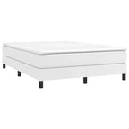Bed Frame White Faux leather, plywood, engineered wood Queen
